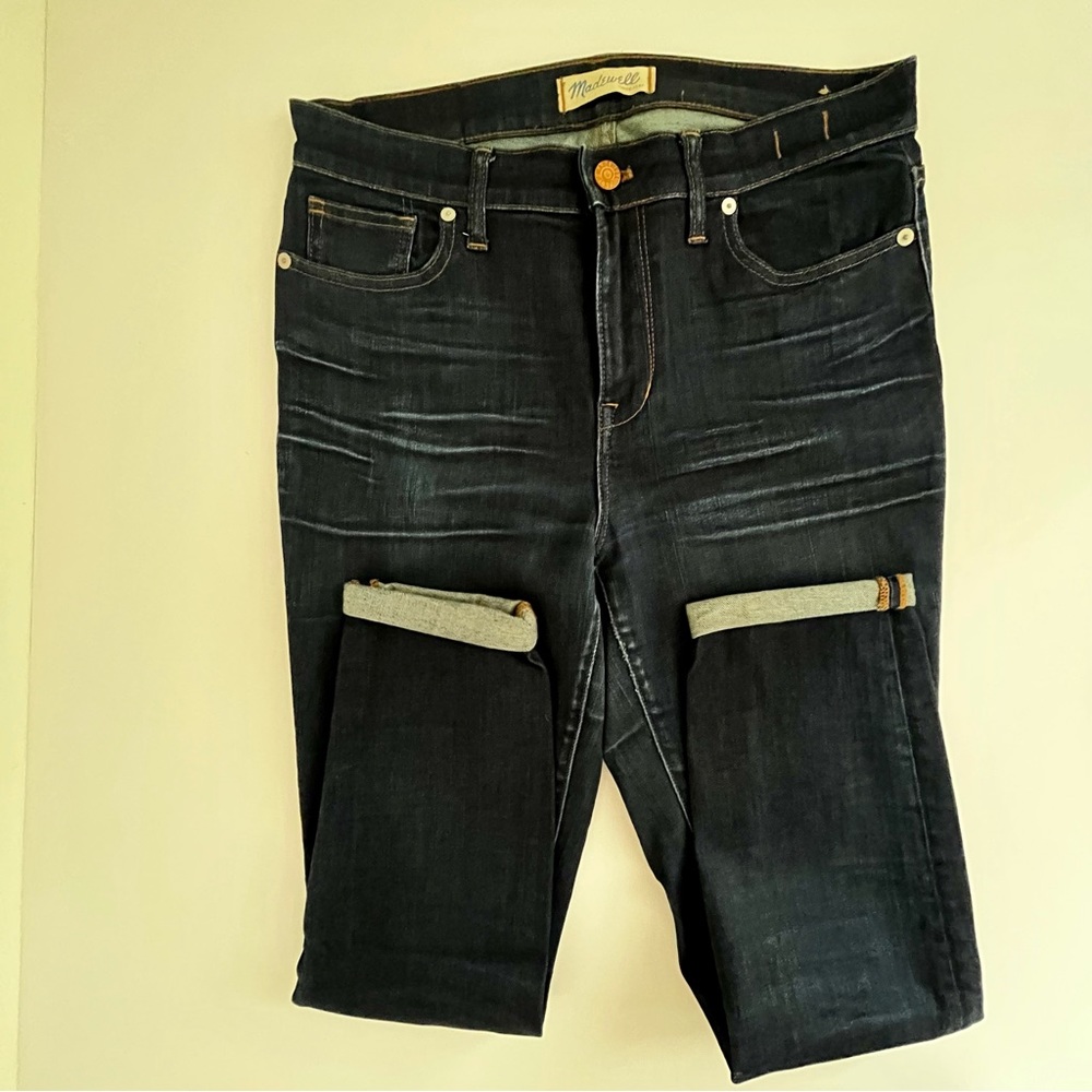 Madewell Jeans - high-rise, dark wash skinny jeans -  29